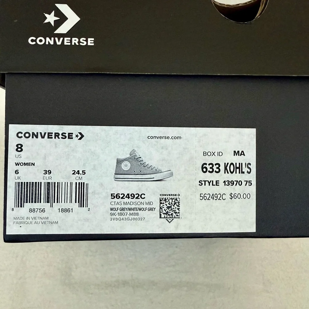 Women’s Converse Classic Gray High-Tops - Picture 9 of 9